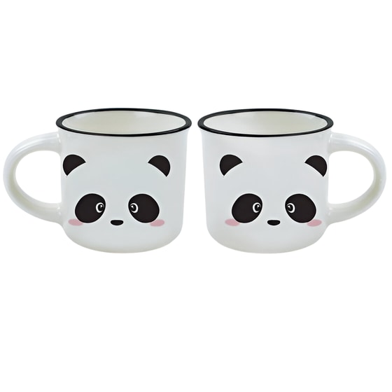 Σετ Κούπες Espresso Legami Panda 2τμχ από Πορσελάνη 50 ml - Λευκό image 0