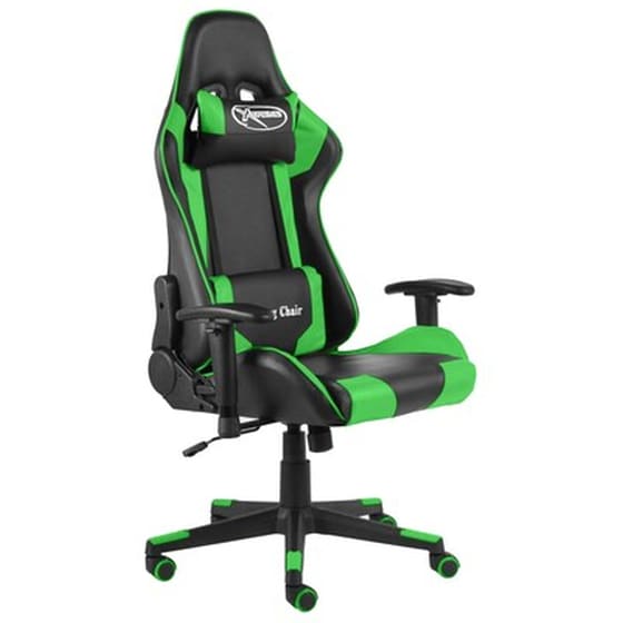 Καρέκλα Gaming Γραφείου VidaXL 20493 από Τεχνητό Δέρμα - Πράσινη image 1
