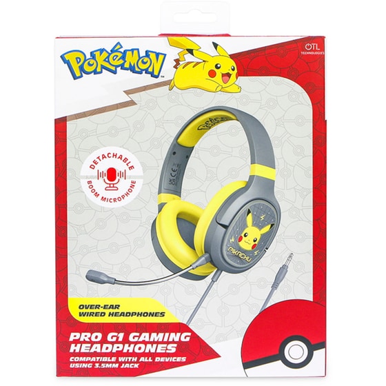 OTL Pokémon Pikachu Pro G1 Παιδικά Gaming Ενσύρματα Ακουστικά 3.5mm - Γκρι/Κίτρινα image 3