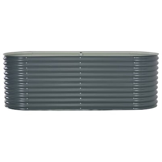 Vidaxl Ζαρντινιέρα Κήπου Γκρι 240 X 80 X 81 Εκ. Γαλβανισμένος Χάλυβας image 3