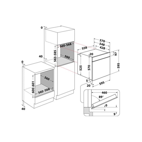INDESIT IFW6841JHIX & AAR160C 71 Lt Inox Eντοιχιζόμενο Σετ Φούρνος και Εστία image 4