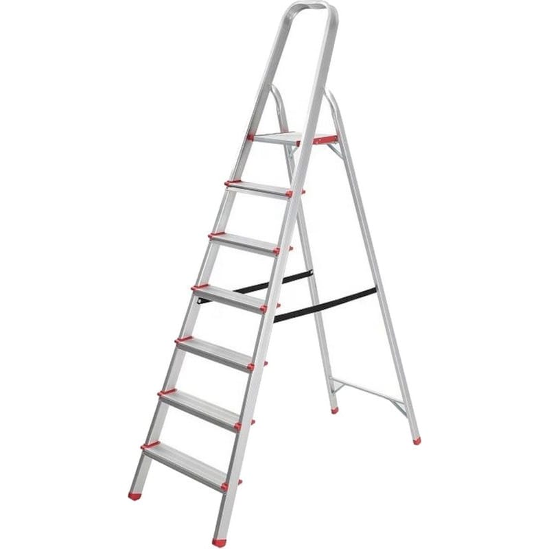 OEM Vesta Σκάλα Aλουμινίου 6+1 Σκαλιά 49x121.5x186cm Αντοχής150kg Βάρους 4.3kg με Ιμάντα