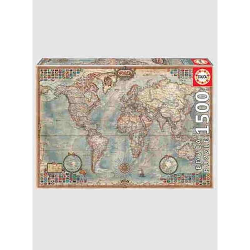 Παζλ Παγκόσμιος Πολιτικός Χάρτης Educa (1500 Κομμάτια)