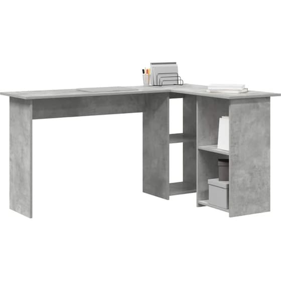 Γραφείο VidaXL από Επεξεργασμένο Ξύλο 142x102x73 cm - Γκρι Σκυροδέματος image 2