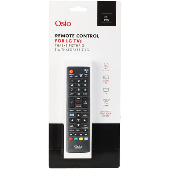 Τηλεχειριστήριο Τηλεόρασης OSIO OST-5012 για LG - Μαύρο image 1