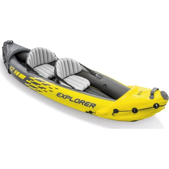 Καγιάκ Φουσκωτό Διθέσιο Intex Explorer K2 312cm - Κίτρινο/ Γκρι image 3