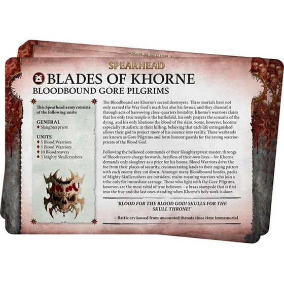 Warhammer Age of Sigmar - Warscroll Cards: Blades of Khorne (Games Workshop) image 2
