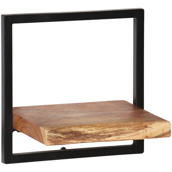 Ράφια Τοίχου VidaXL από Ξύλο 65x35x1 cm 5 Τμχ - Καφέ/Μαύρο image 3