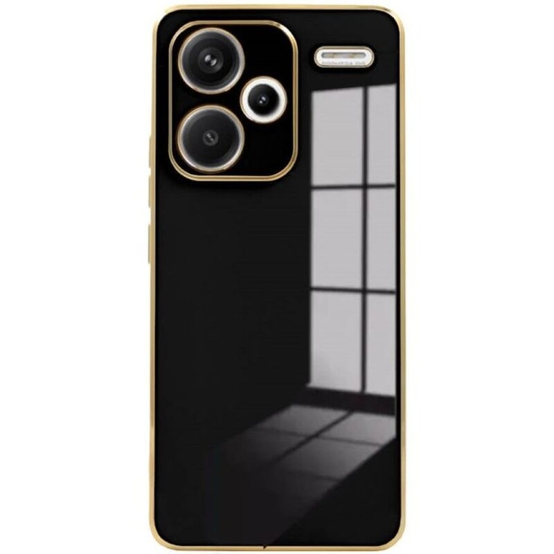 Θήκη Σιλικόνης - Xiaomi Redmi Note 13 Pro Plus - Bodycell Gold Plated - Black (5206015074516)