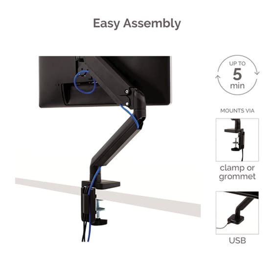Βραχίονας οθόνης Fellowes Platinum Series Single Monitor Arm image 5
