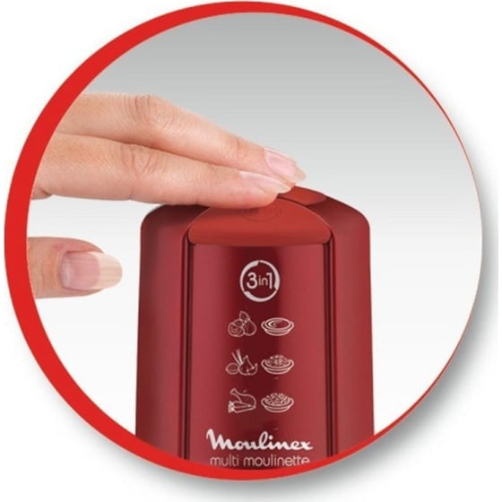 Πολυκόφτης MOULINEX MOULINETTE AT714G 3 σε 1 0.5 L 500 W Κόκκινο image 1