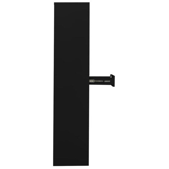 Ντουλάπα Γραφείου Vidaxl Ατσάλινη 90x40x180cm - Μαύρο image 3