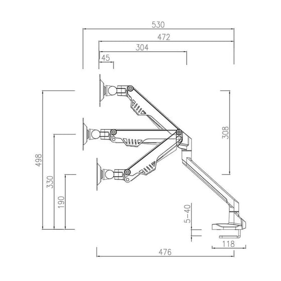 Βάση Οθόνης Επιτραπέζια Neomounts NEOFPMA-D750BLACK2 με Βραχίονα 10'' - 32'' έως 8 kg image 4