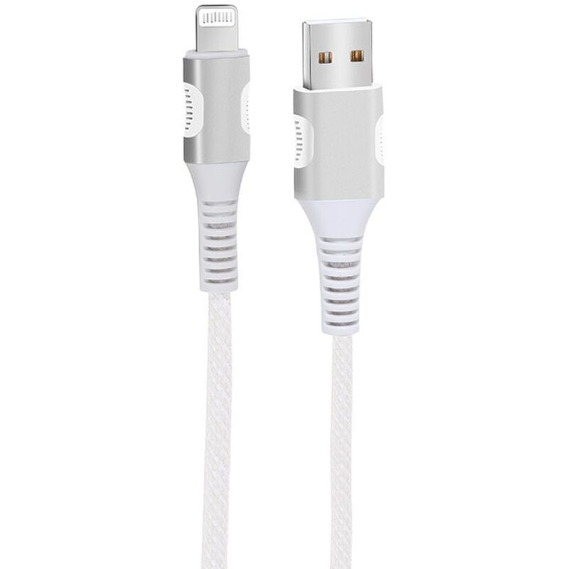 Καλώδιο Φόρτισης EGOBOO ChargeFlow Fabric USB-A to Lightning 1.2m – White