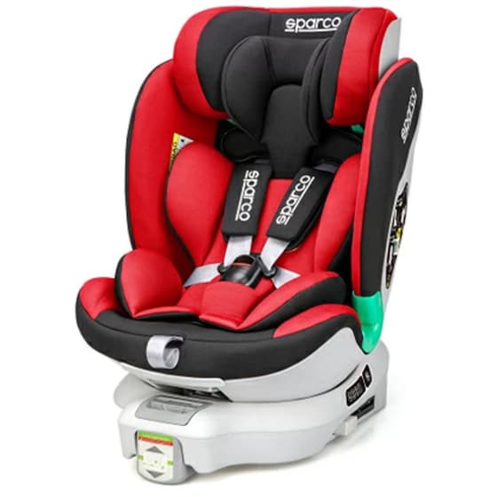 Βρεφικό Παιδικό Κάθισμα Αυτοκινήτου Sparco I-size + Top Tether Black red image 0