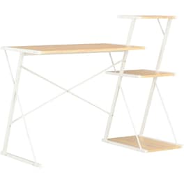 Γραφείο Βιβλιοθήκη VidaXL από Μοριοσανίδα 116x50cm - Δρυς/Λευκό