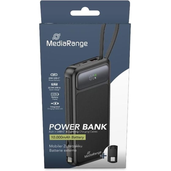 Powerbank Mediarange MRMA753 10.000 mAh 18W - Black image 4