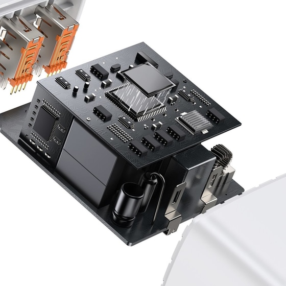 Φορτιστής Πρίζας Baseus CCXJ-E02 Usb-C/2xUsb 30W - White image 6