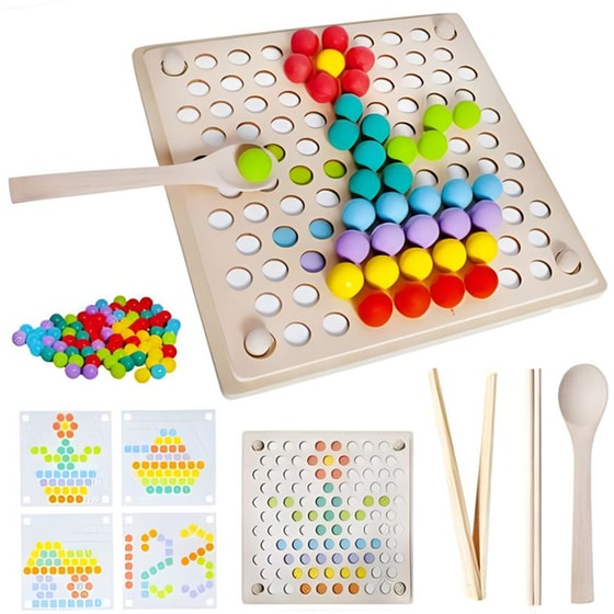 Ξύλινο Επιτραπέζιο KRUZZEL Παιχνίδι Δεξιοτήτων Με Μπάλες image 0