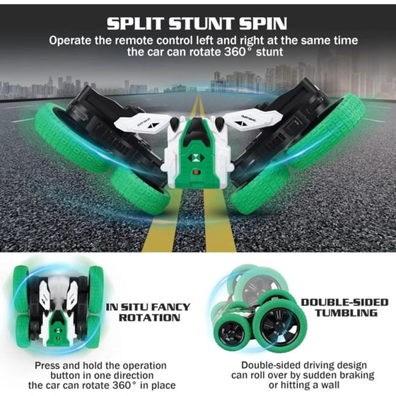 Blue Toys Τηλεκατευθυνόμενο Αυτοκίνητο Stunt Car - Πράσινο image 1