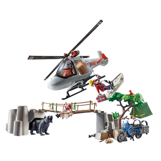 PLAYMOBIL® Rescue Action Επιχείρηση διάσωσης μοτοσικλετιστή στο βουνό (70663) image 2