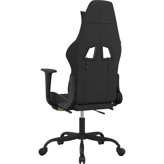Καρέκλα Gaming VIDAXL 345484 με Υποπόδιο - Μαύρο image 4