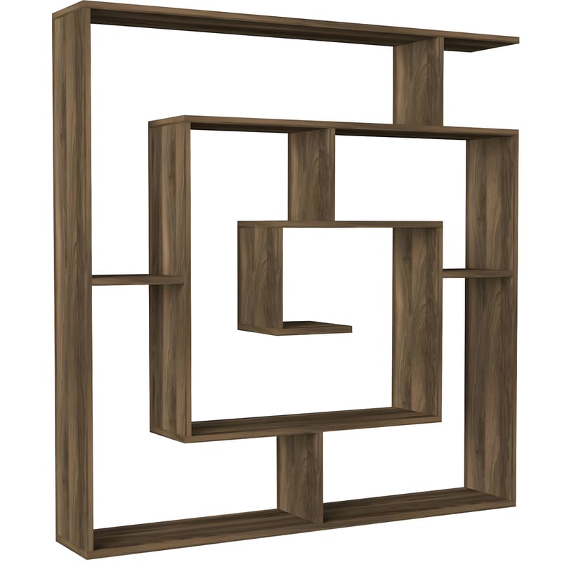 ESMARKET Βιβλιοθήκη ArteLibre Ithaki από Μοριοσανίδα 125x22x130cm - Καφέ