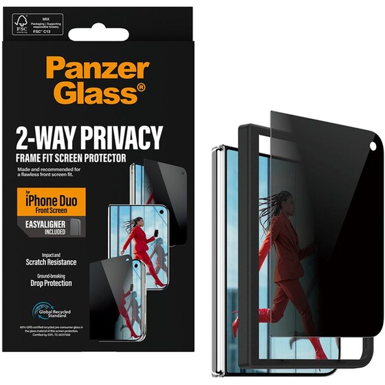 Προστατευτικό οθόνης Apple iPhone Duo - PanzerGlass UWF Privacy w. EasyAligner image 5