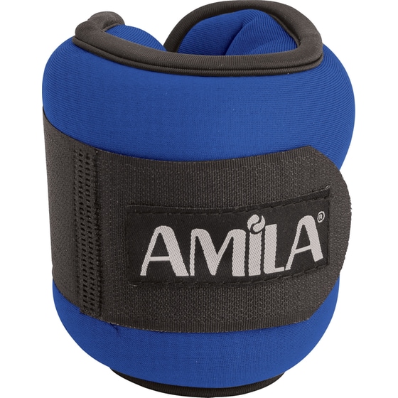 Βαράκια Άκρων 2 x 1.5kg Σταθερού Βάρους Amila 44116 από Νεοπρένιο - Μπλε/Μαύρο image 2