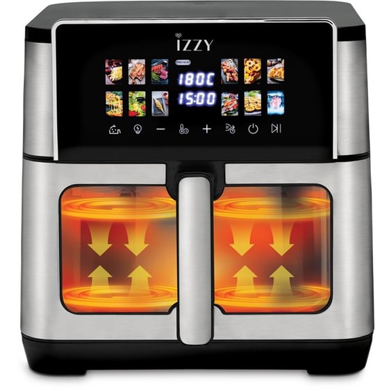 IZZY IZ-8271 με Αποσπώμενο Κάδο 2200 W 10 L Ασημί/Μαύρο Φριτέζα Αέρος image 2