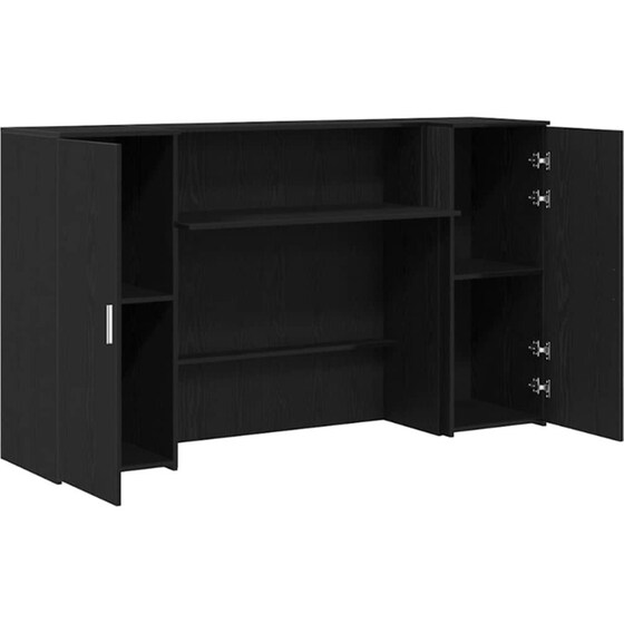 Γραφείο Υποδοχής VidaXL από Τεχνητό Ξύλο 180x50x103,5 cm - Μαύρη Δρυς image 3