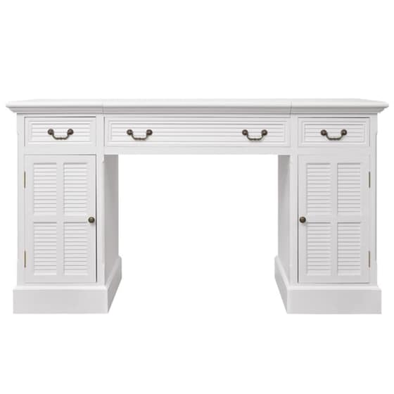 Γραφείο με Συρτάρια VidaXL από MDF 140x48cm - Λευκό image 1