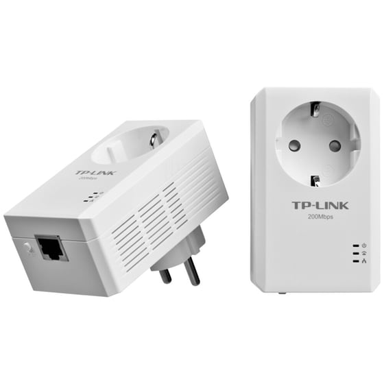TP-Link Powerline TL-PA2010P Kit AC Pass Through - 200Mbps image 1