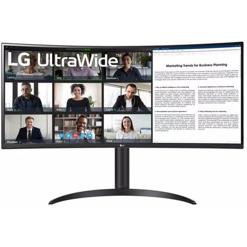 LG UltraWide 34WR55QK Monitor 34 QHD VA Curved 100Hz 5ms