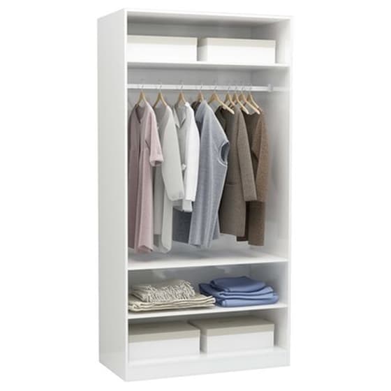 Vidaxl Ντουλάπα Γυαλιστερό Λευκό 100 X 50 X 200 Εκ. Από Μοριοσανίδα image 4