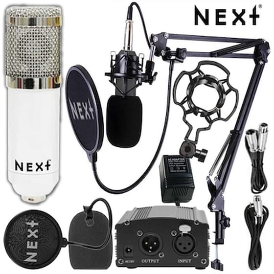 Next Phantom Power Kit Σετ Πυκνωτικό Shotgun Μικρόφωνο - Λευκό image 2