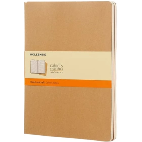 Σημειωματάριο Moleskine Cahier Journal Kraft Extra XL (3 Τεμάχια) image 0