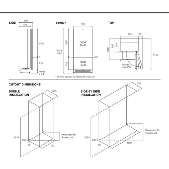 BERTAZZONI RBM75S5FPNSXPRO 449 Lt Inox Εντοιχιζόμενος Ψυγειοκαταψύκτης image 17