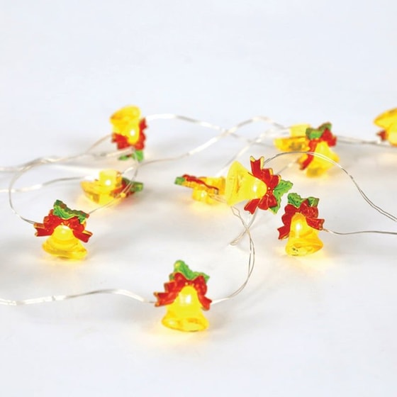 Χριστουγεννιάτικη Γιρλάντα 15 LED Aca Decor Xmas Bell image 0