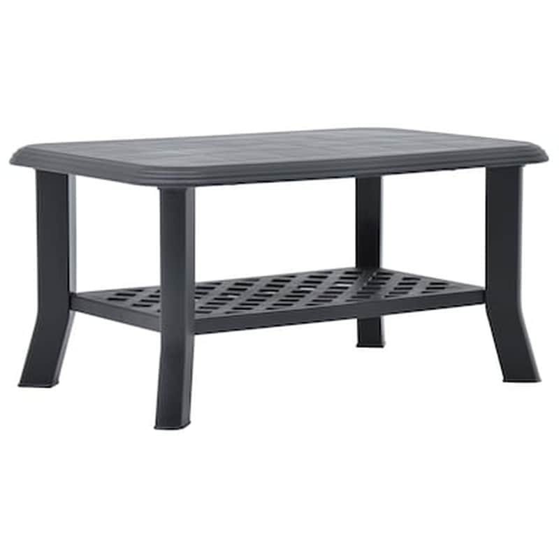 Τραπεζάκι Σαλονιού VidaXL από Πλαστικό 90x60x46cm - Ανθρακί