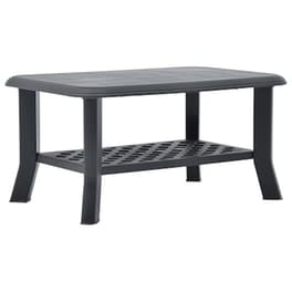 Τραπεζάκι Σαλονιού VidaXL από Πλαστικό 90x60x46cm - Ανθρακί