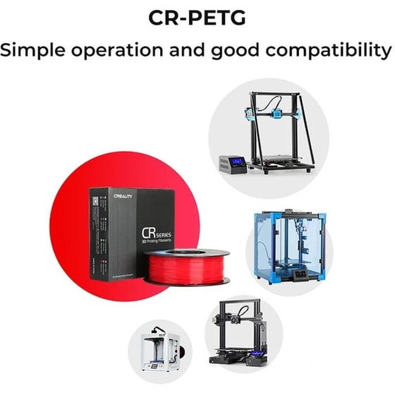 CREALITY Νήμα 3D Εκτυπωτή CR-PETG 1kg 1.75mm - Κόκκινο image 2