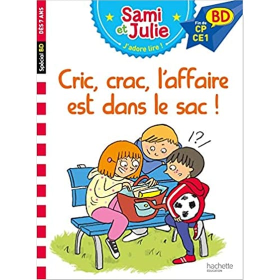 J Adore Lire Avec- Sami et Julie BD - Cric, crac, L'affaire est dans le sac ! image 0