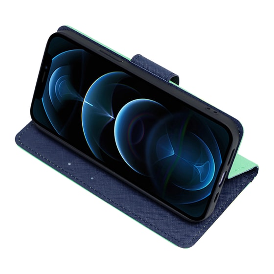 Θήκη Apple iPhone 14 - Sonique Trend Book -  Βεραμάν/Σκούρο Μπλε image 2