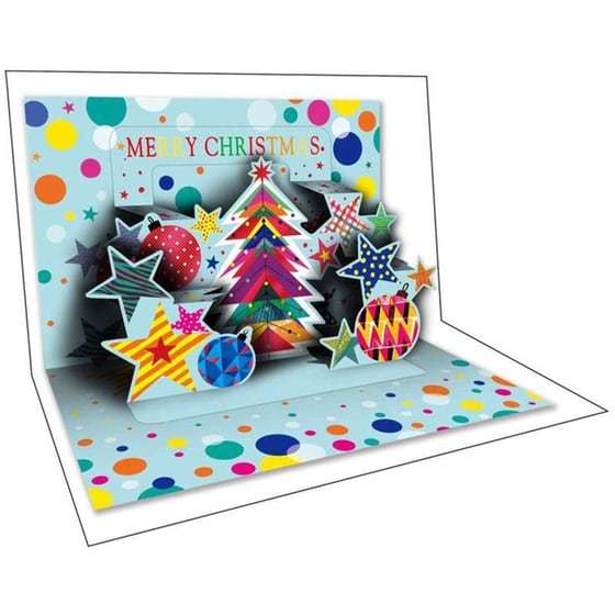 Ευχετήρια Κάρτα 12 Εποχές Xmas Pop Up Xmas Tree Neon image 2