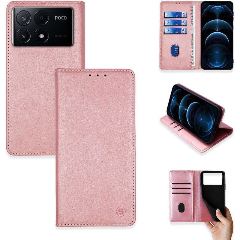 SONIQUE Θήκη Xiaomi Poco X6 Pro 5G - Sonique Vintage Magnet Wallet - Χρυσό