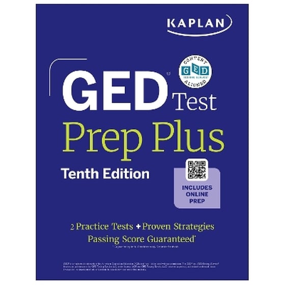 GED Test Prep Plus, Tenth Edition (2026): Includes a Diagnostic Pretest, 2 Full Length Practice Tests, 1000+ Practice Questions, and 60+ Online Videos image 0
