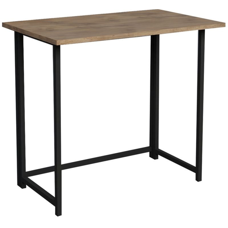 Γραφείο Εργασίας Πτυσσόμενο Thox Pakoworld Oak Μελαμίνης-μαύρο Μέταλλο 80x50x72εκ – 321-000026