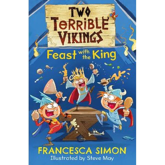 Two Terrible Vikings Feast with the King image 0