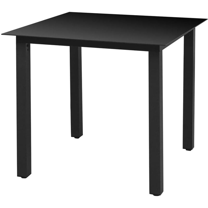 Τραπέζι Εξωτερικού Χώρου Πτυσσόμενο VidaXL από Αλουμίνιο 80x80x74 cm - Μαύρο